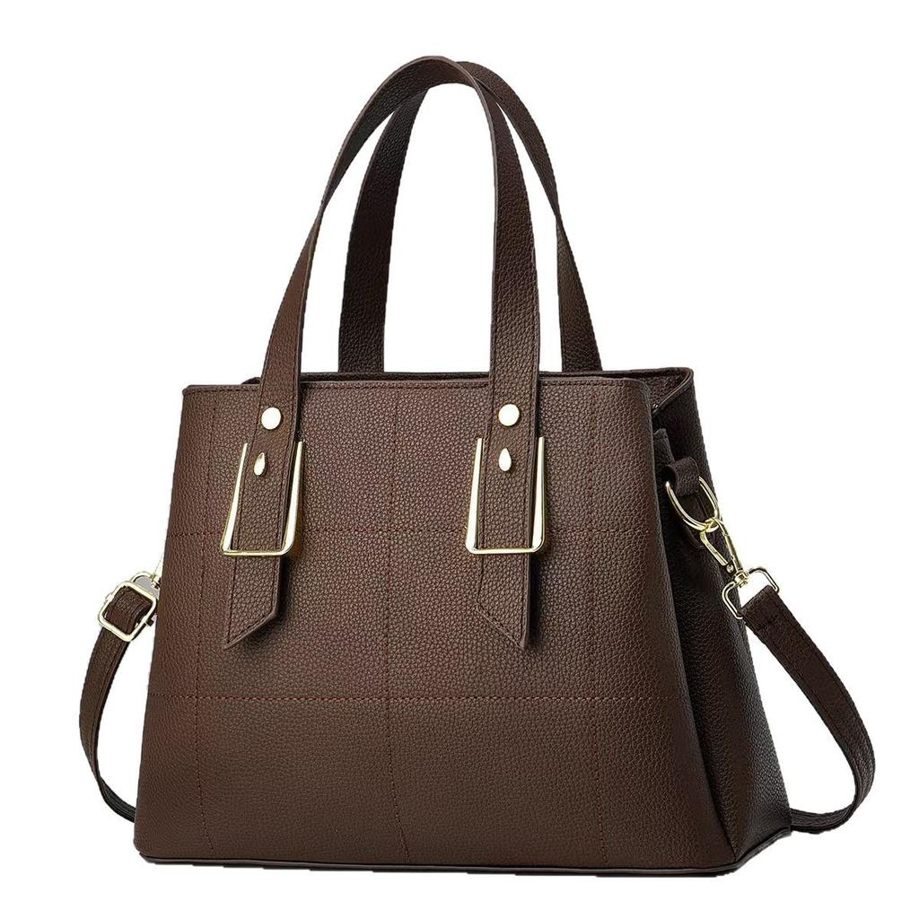 Mode Neue Freizeit Große Kapazität Karomuster Tragetasche Koreanische Schultertasche Patchwork Pendler Handtasche Alles