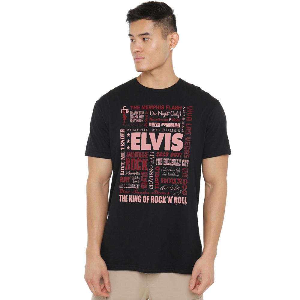 Elvis Presley Unisex Adult Whole Lotta Type T-Shirt