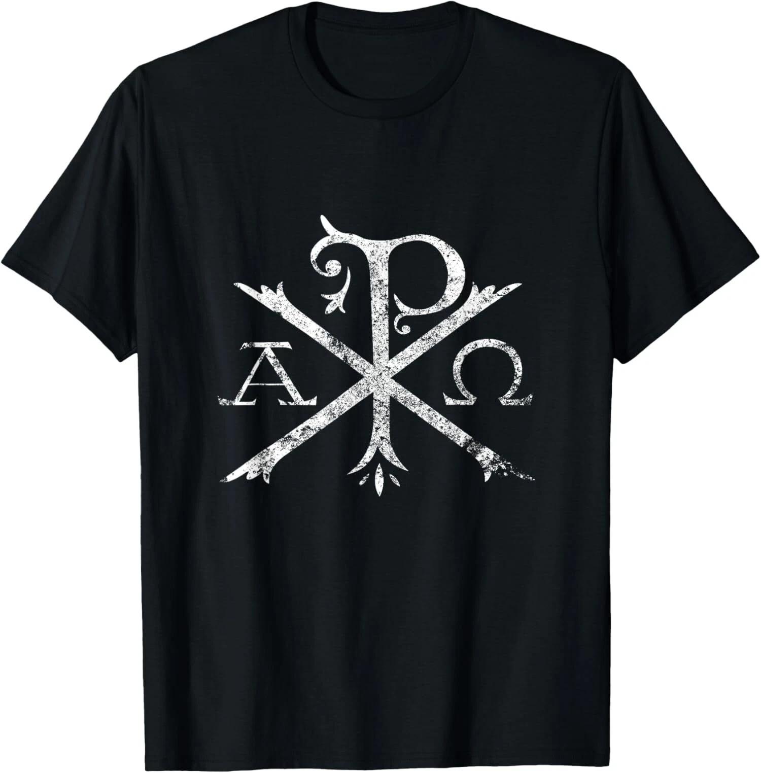 Christian Chi Rho Labarum Christogram Cross Faith T-Shirt S