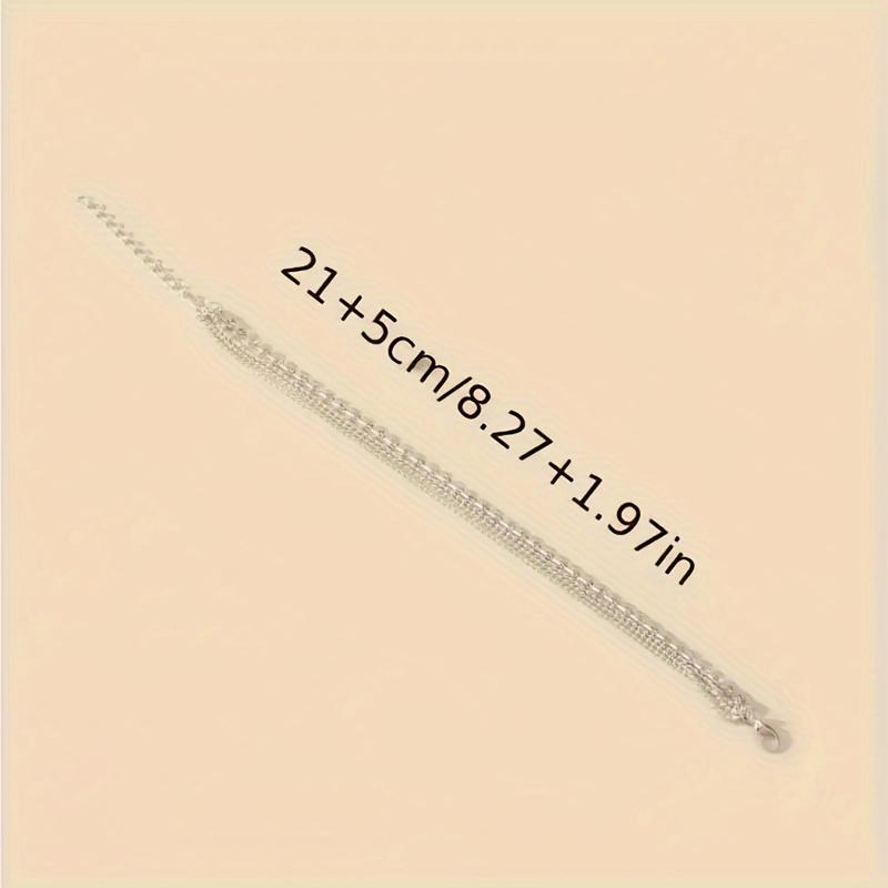1 Bohemian style 3-layer ankle bracelet, women's retro multi strand ankle accessory, adjustable beach accessory