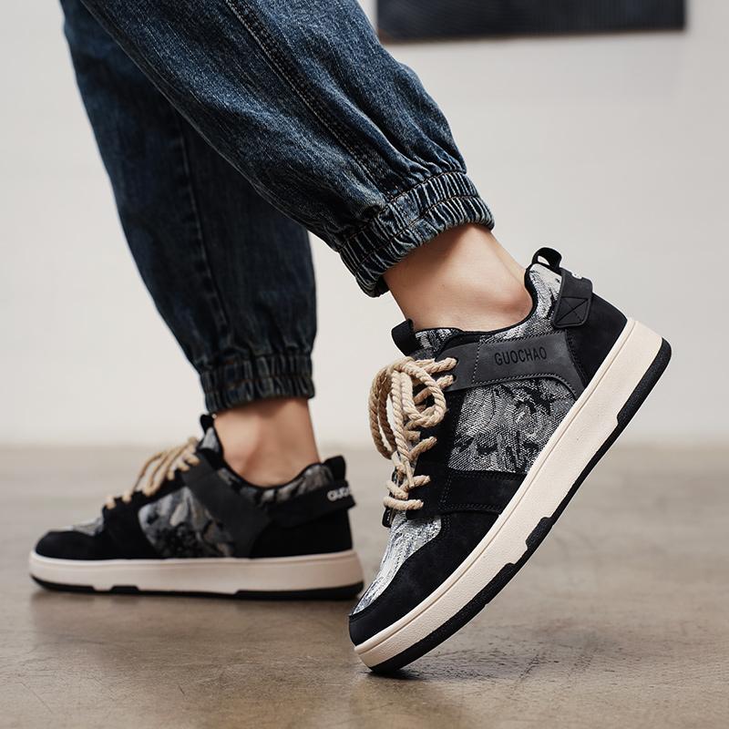 Nové Pánské Klasické Módní Nízké Tenisky na Skateboarding s Tlustou Podrážkou Pohodlné Měkké Podrážky Basketbalové Tenisky