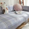 Korean Style  Small Floral Fabric Sofa Cover Non-slip Couch Seat Cushion Corner Towel Mats Floral Geometric Stripe Sofa Covers