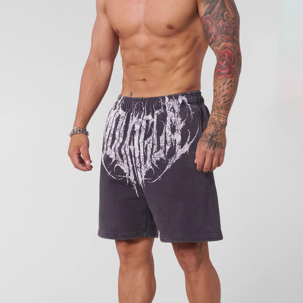 YoungLA Trendige Amerikanische Print Baumwolle Sommer Sportshorts