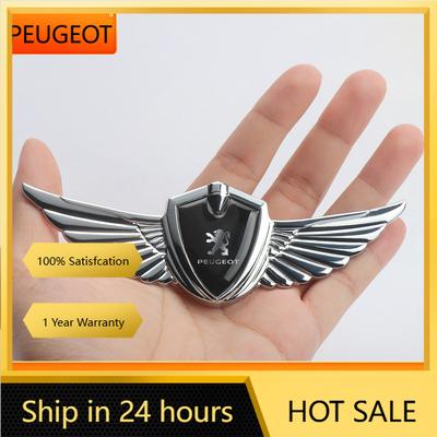 Naklejka Samochodowa 2025 Gorąca 1 Sztuka Metalowe Skrzydła 3D Emblemat Znak Boczny Samochodu Naklejka na Szybę Bagażnik Naklejka Do Peugeot 207 3008 206 208 308 307 40