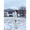 Autumn and Winter Sweet Plush Coat Thickened Gradual Change Color Imitation Fox Fur Coat Short