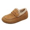One-pedal Lazy Single Shoes 2025 Autumn and Winter New Fashionable Versatile Velvet Warm Cotton Shoes Soft-soled Doudou Shoes Women