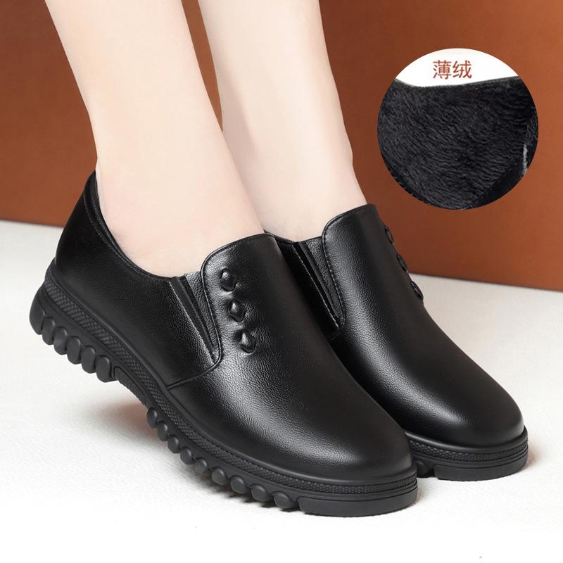 Fashion Spring New Women Fashion Casual Shoes Comfortable Mothers Popular Low Heeled Famous Brand Leather Shoes Luxury Goods Women Shoe