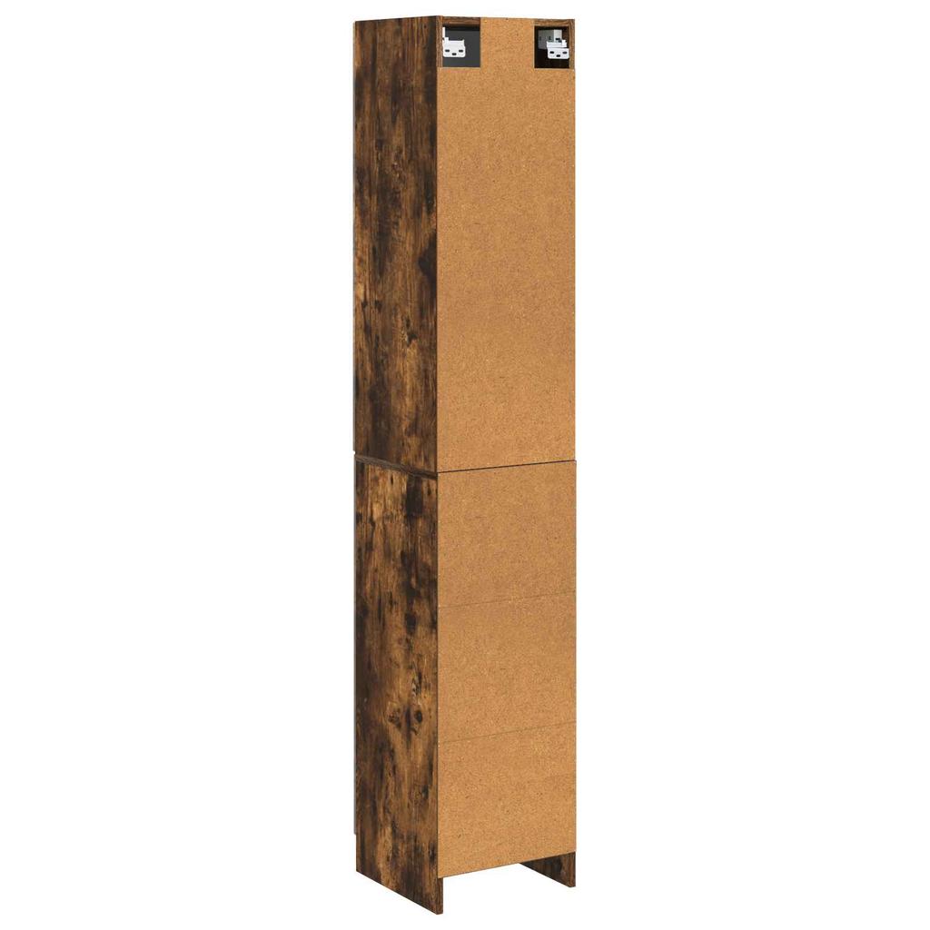 2 Piece Cabinet Set Smoked Oak 33 x 34.5 x 87 cm