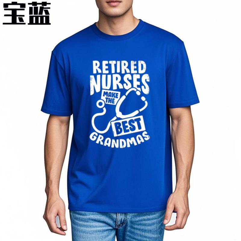 Relaxed Fit Teeshirt Teenagers Round Neck T Shirt Cotton Retired Nurses Make The Best Grandmas Minimalist For Unisex Teeshirt