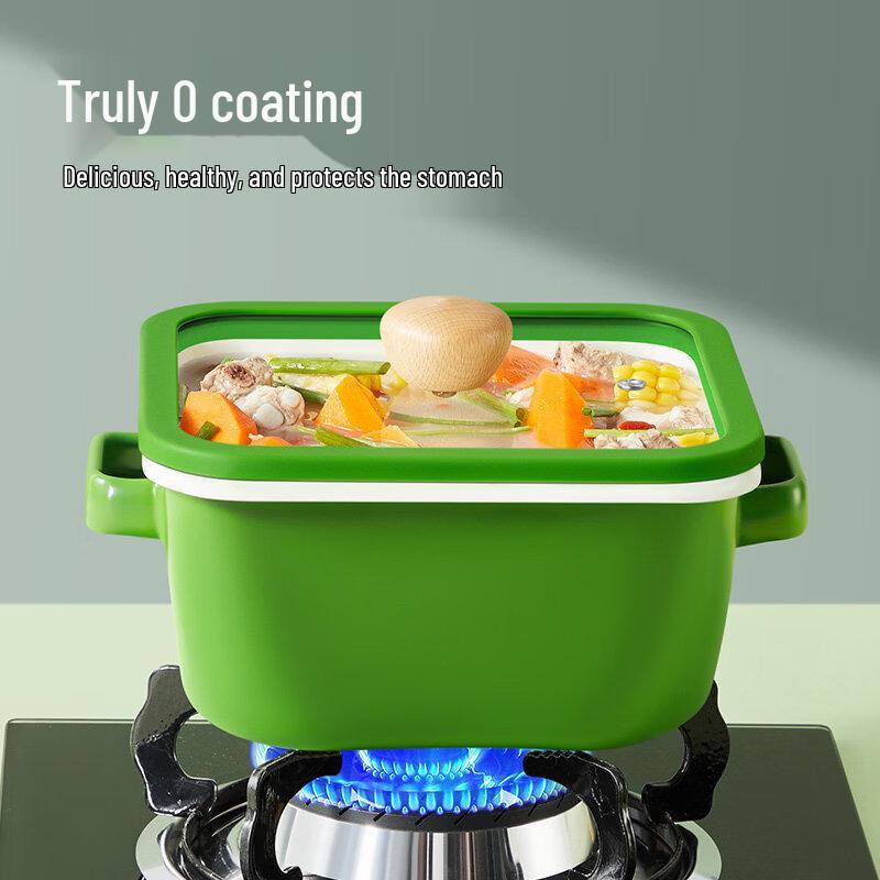 COOKER KING Japanese Style 20cm Enamel Square Soup Pot