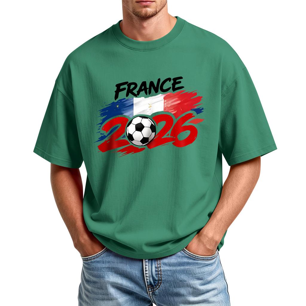 Men's Printed Round Neck T-Shirt Casual Sports Short-Sleeve Top