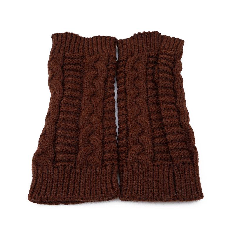 Women Long Fingerless Gloves Winter Mitten Knitted Warmer Arm Sleeve Warm Punk Soft Fingerless Unisex Gloves For Women