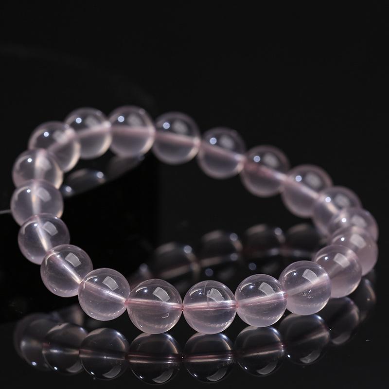Hongchu Crystal Natural Starlight Moissanite Pink Crystal Bracelet Pink Crystal Bead Bracelet
