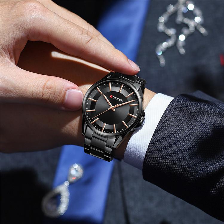 Curren 8314 Orologio Al Quarzo Da Uomo Cronografo Sport Orologi Da Uomo Orologio In Pelle Orologio Da Polso Maschile Relogio Masculino Regalo Di Moda - Foto 2