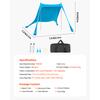 SucceBuy Beach Tent Sun Shelter Easy Pop Up Beach Canopy with Sandbags Stability Poles Sand Shovels Portable Shade for Camping