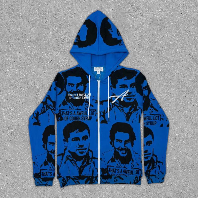 

2025 Men s Fleece-Lined Zipper Hoodie: Casual Thickened Streetwear Jacket Triple Extra Large