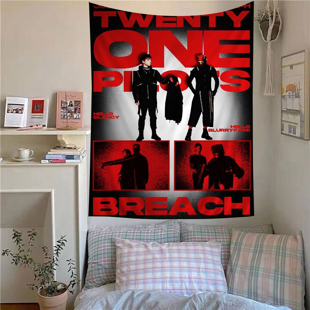 T-Twenty One Pilots Band Printed Large Wall Tapestry Cheap Hippie Wall Hanging Bohemian Wall Tapestries Mandala Home Decor
