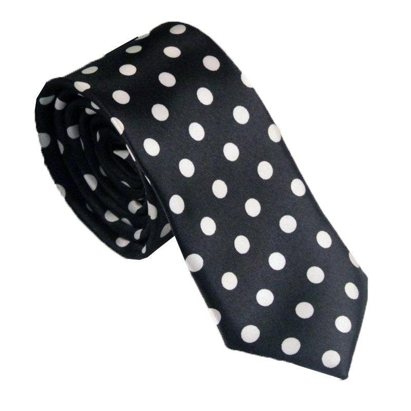 Multi-Color Student 5cm Narrow British Casual Polyester Silk Printed Tie