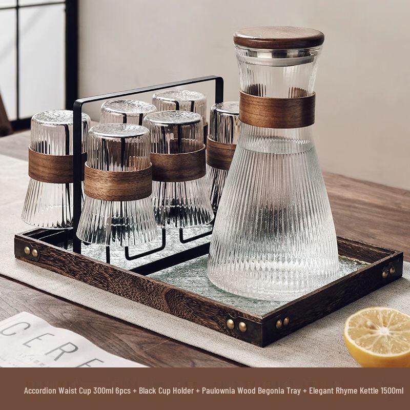 TXRMDX Chinese Style Heat-Resistant Glass Teaware Set