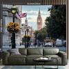 2D London Street Tapestry, UK Themed & Bedroom Aesthetic Decoration