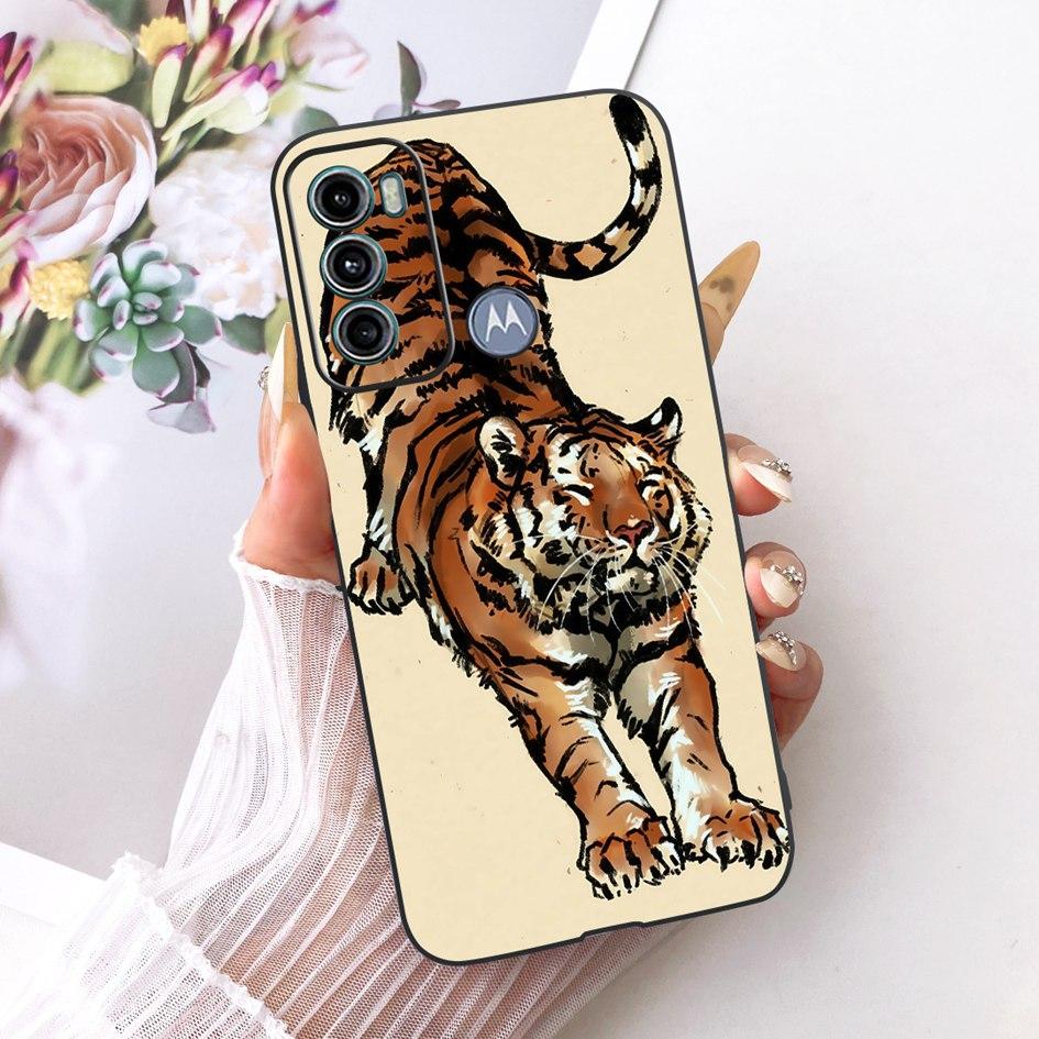 For Motorola Moto G40 Fusion Case Luxury Dragon Cartoon Tiger Wolf Cover Soft Black Silicone Bumper For Motorola Moto G60 Fundas