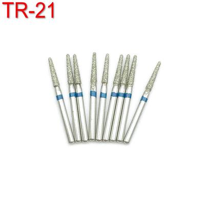 10 stücke Dental Diamant FG Hochgeschwindigkeitsbohrer zum Polieren und Glätten Dentalbohrer 1,6mm TR-21 Zahnarzt Werkzeug