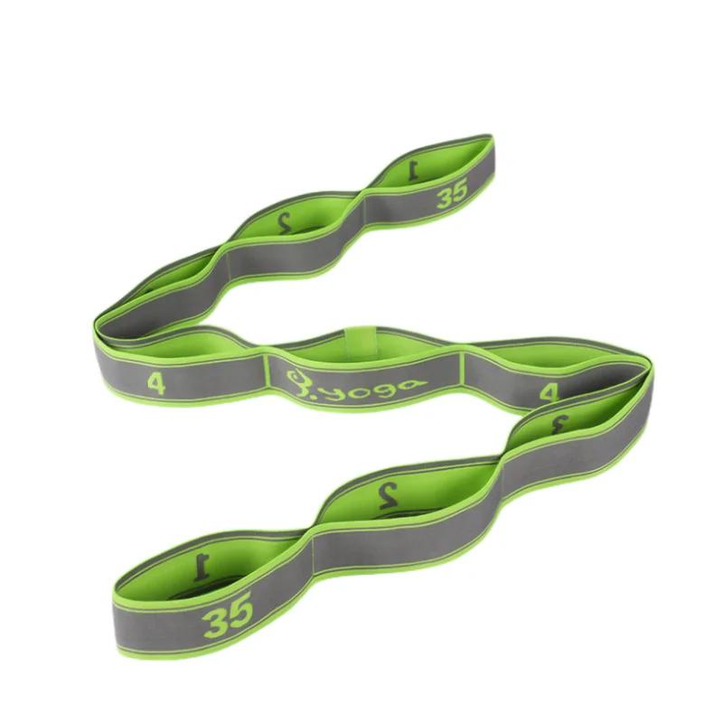 Yoga Pull Strap Belt Polyester Latex Elastic Latin Dance Stretching Band Loop Yoga Pilates GYM Fitness Exercise Resistance Bands