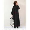 Japanese Style New Fall Women's Clothing Long Sleeves Hooded Plaid Stitching Fake Two-Piece Loose Slimming Long Sweater Dress