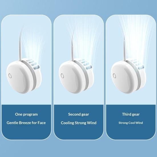 Portable Neck Fan Hands Free Wearable Personal Fan with 3 Speeds Rechargeable Mini