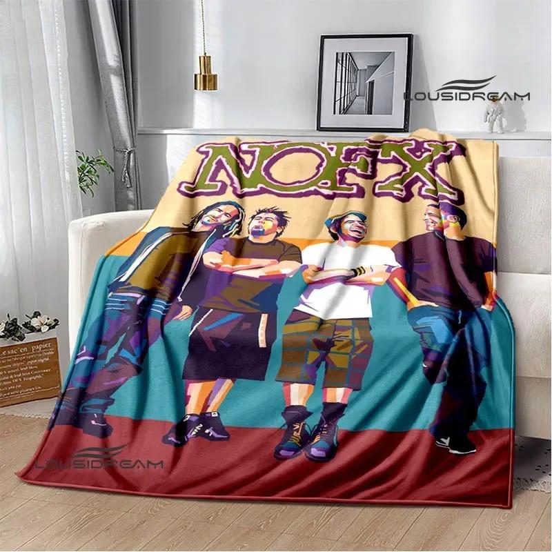 Punk band N-NOFX Retro printed blankets children's warm blanket soft and comfortable blanket home travel blanket birthday gift