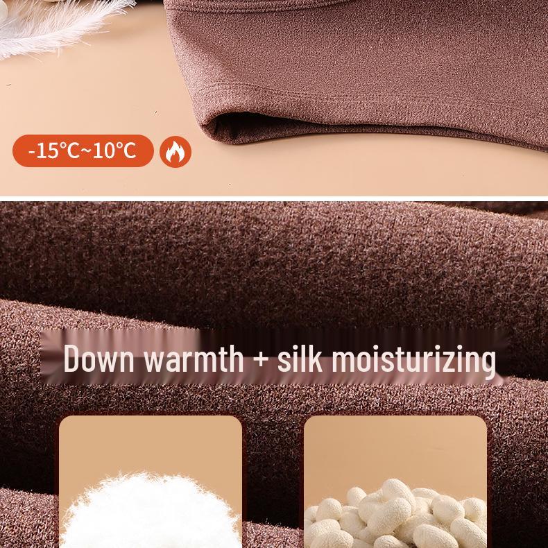 Men's 2025 Fleece-Lined Warm Vest with Down Feather Silk for Autumn/Winter