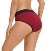 Women Mid Rise Stretch Period Underwear Absorbent Leakproof Briefs Reusable Cotton Blend Protective Panties for Everyday Wear