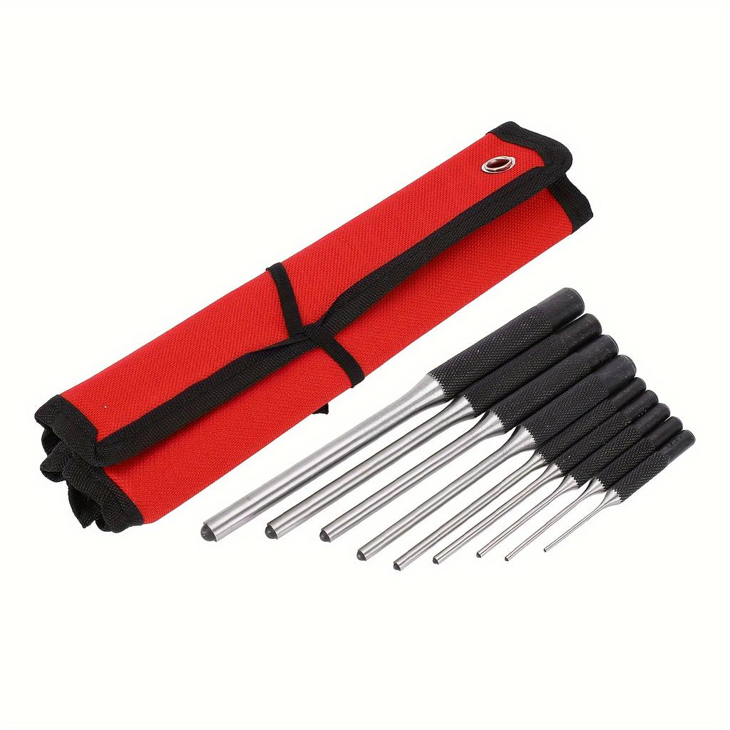 Set 9 buc. Pansoane din Oțel Rapid pentru Știfturi Elastice, Mărimi 1/16"-5/16" - Durabile, Mânere Confortabile, Versatile pentru Auto, Ceasuri, Confecționarea Bijuteriilor
