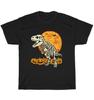 Skeleton Dinosaur Halloween Pumpkins T-shirt