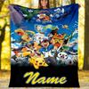 Customizable Pika Throw Blanket – Personalized Name, All-Season Cozy Snug Blanket, Machine Washable, Personalized Blanket