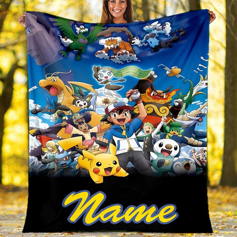 Customizable Pika Throw Blanket – Personalized Name, All-Season Cozy Snug Blanket, Machine Washable, Personalized Blanket