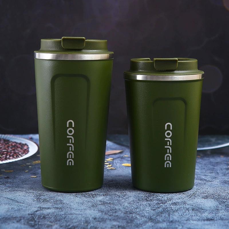 Simple Stainless Steel Coffee Cup Double-Layer Vacuum Thermos Cup Car Portable Gift Water Cup