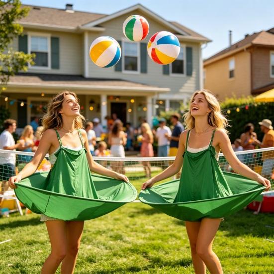 Oma-Hosen Hofspiel, Überdimensioniertes Outdoor-Wurfspiel für Erwachsene, Lustige Familienparty Aufblasbare Hosen mit Ball, Team-Challenge-Aktivität