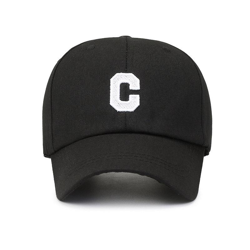 C Letter Embroidered Baseball Cap, Adjustable Cotton Dad Hat for Men Women