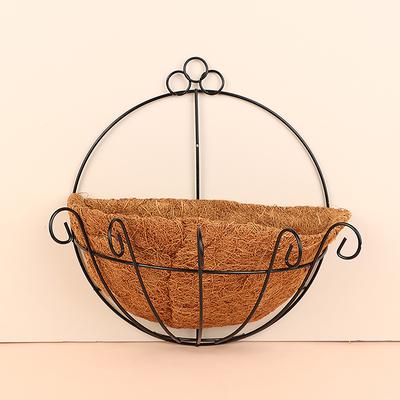 Maceta Hierro Forro de Coco Colgante DIY Jardín Colgantes Maceteros Cestas de Pared Media Luna Soporte para Plantas Estuche Decoración del Hogar