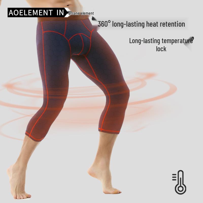 Men's Plus Size Wool-Blend Leggings: Warm, Slim-Fit Pants for Fall and Winter