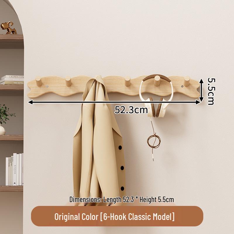 Ścienny wieszak na płaszcze, kapelusze i ubrania z haczykami bez wiercenia do sypialni, przedpokoju lub korytarza