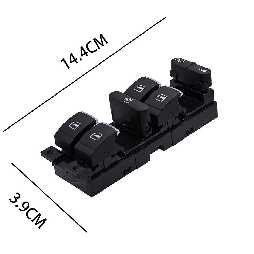 3BD959857: Compatible Switch for Volkswagen Jetta, Golf, and Passat Window Glass Lift.