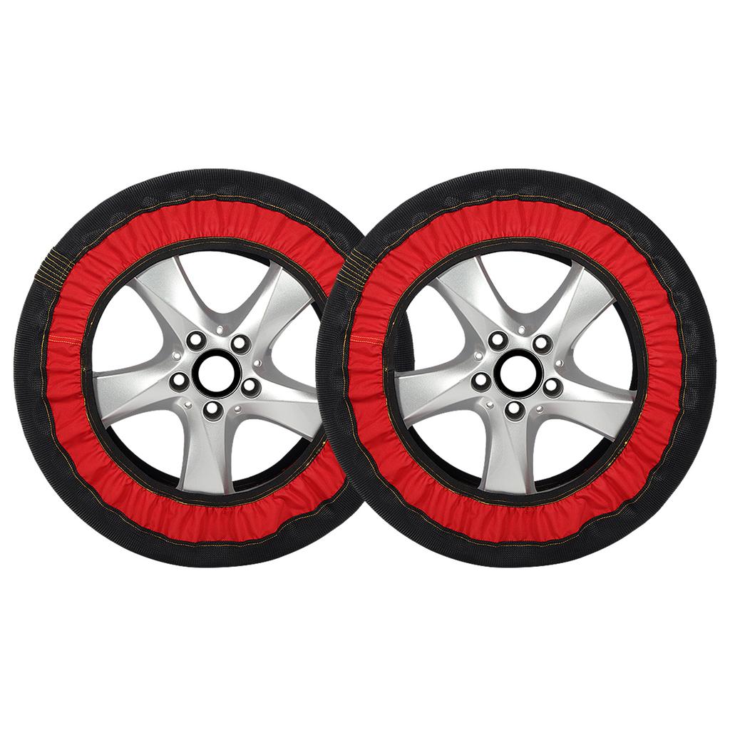 2pcs Automotive Snow Socks for Tires No Damaging Tire Hub Anti Slip Super Strong Low Temperature Tolerance, No Noise