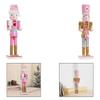 Creative Nutcracker Figurine Christmas Sculpture Wood Ornament for Room Decoration Cabinet Desk
