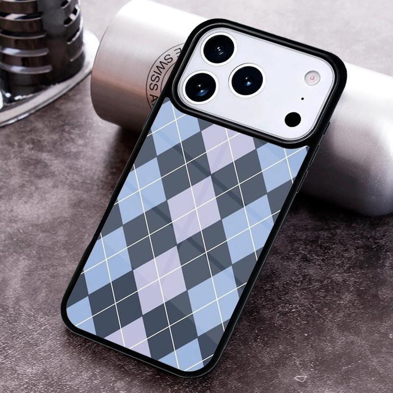 Blair Argyle Pattern Phone Case For iPhone 17 16 15 14 13 12 11 Pro Max Plus 17Air Soft Silicone Cover