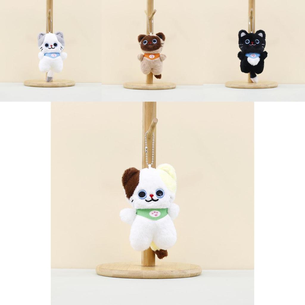 Cat Siamese Charming Plush Pendant Keyring Cute Miniature Stuffed Toy Bags For