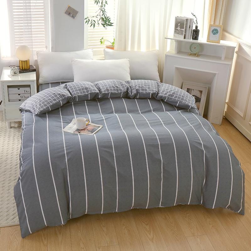 Pure Cotton Jet Printing Duvet Cover 200x230, Floral Plaid Quilt Cover is Comfortable and Breathable, and the Size of Double Bed