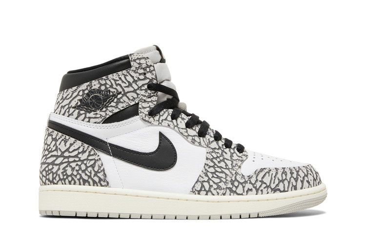 Men's Sneakers Nike Jordan 1 Retro High OG White Cement Tech Grey/Muslin/Black/White