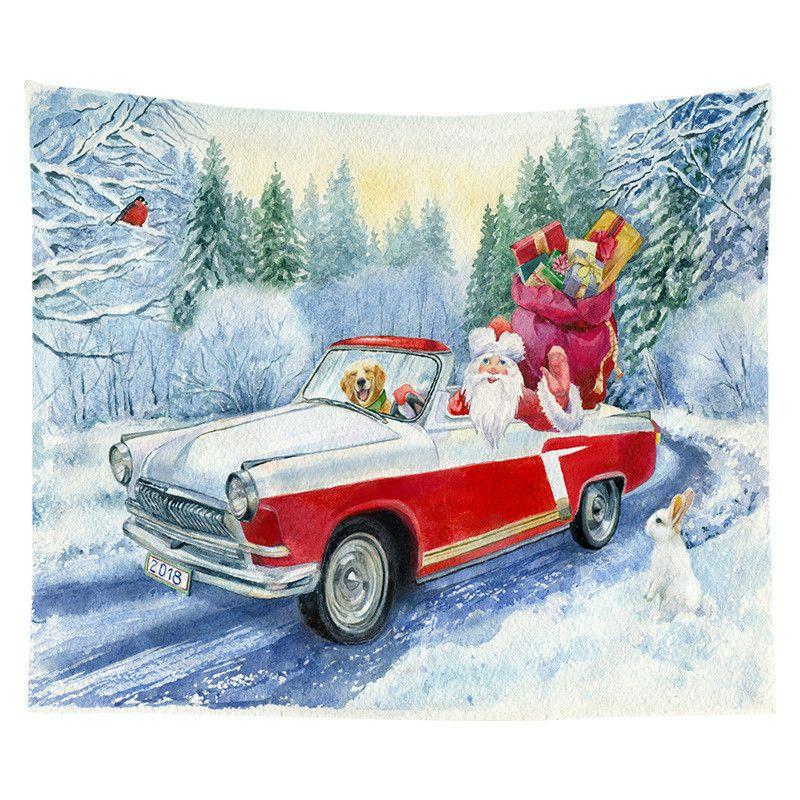 Wall Tapestry Christmas Hanging Cloth Background Xmas Home Decoration Tapestry